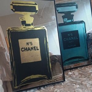 CHANEL No. 5 Gold and Black Mirror Art